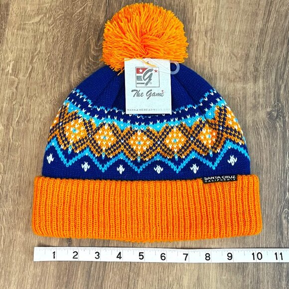 NEW The Game Santa Cruz California Knit Beanie with Pom - Picture 2 of 7